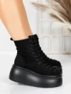 Ghete Dama cu Platforma 56WL11 BLACK | MEI