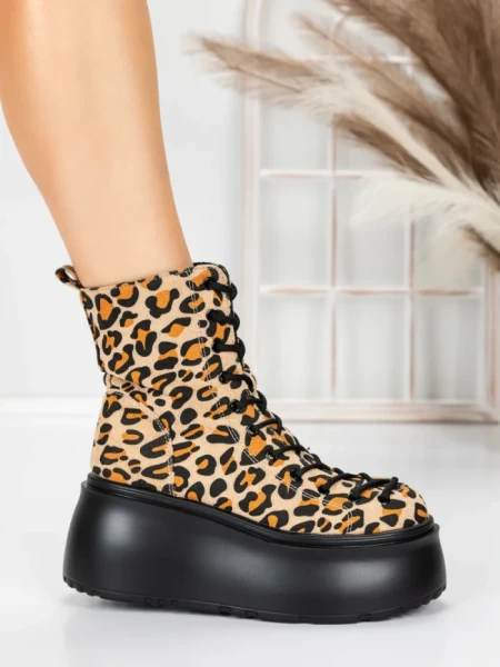Ghete Dama cu Platforma 56WL11 LEOPARD PRINT | MEI