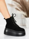 Ghete Dama cu Platforma 56WL16 BLACK | MEI