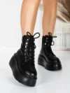 Ghete Dama cu Platforma 56WL16 BLACK | MEI