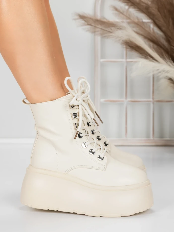 Ghete Dama cu Platforma 56WL16 BEIGE | MEI