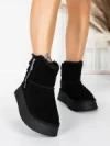 Ghete Dama din piele naturala 5WL105 BLACK | PANTOFUL