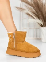Ghete Dama din piele naturala 5WL105 YELLOW | PANTOFUL