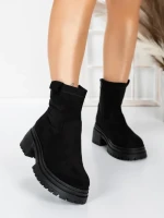 Ghete Dama cu Platforma 5W82 BLACK | MEI