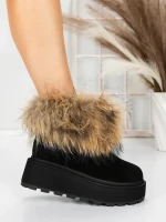 Ghete Dama din piele naturala 3ASJN73 BLACK | PANTOFUL
