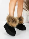 Ghete Dama din piele naturala 3ASJN73 BLACK | PANTOFUL