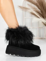 Ghete Dama din piele naturala 3ASJN73 BLACK | PANTOFUL