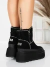 Ghete Dama din piele naturala 3ASJN75 BLACK | PANTOFUL