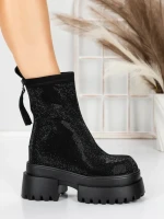 Ghete Dama cu Platforma 5SJN23 BLACK | MEI