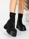 Ghete Dama cu Platforma 5SJN23 BLACK | MEI