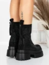Ghete Dama cu Platforma 5SJN23 BLACK | MEI