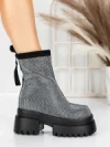 Ghete Dama cu Platforma 5SJN23 BLACK-WHITE | MEI