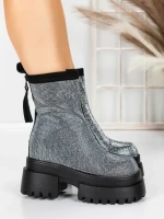 Ghete Dama cu Platforma 5SJN23 BLACK-WHITE | MEI
