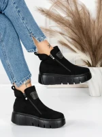 Ghete Dama cu Platforma 5AH65 BLACK | MEI