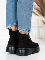 Ghete Dama cu Platforma 5AH65 BLACK | MEI