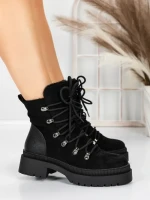 Ghete Dama cu Platforma 5AH67 BLACK | MEI
