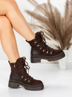 Ghete Dama cu Platforma 5AH67 BROWN | MEI