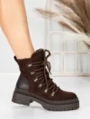Ghete Dama cu Platforma 5AH67 BROWN | MEI