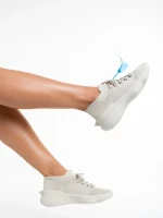 Pantofi sport dama bej din material textil Lacrecia