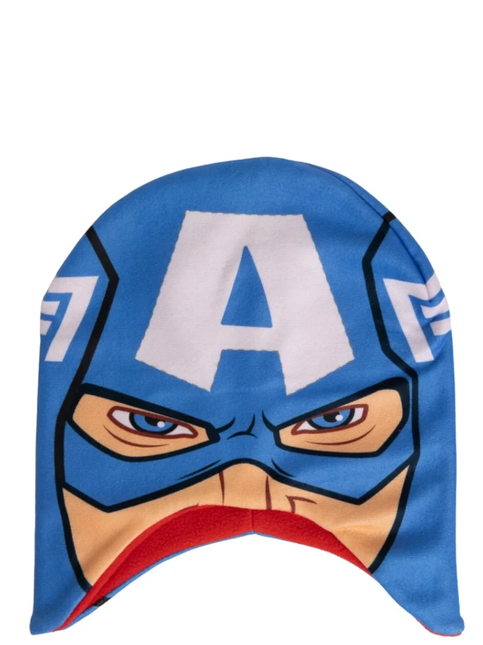 Caciula baieti Captain America Mask albastra