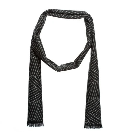 Fular barbati Jaria negru cu alb