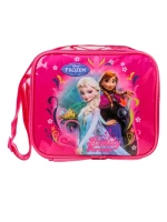 Geanta frigorifica Frozen cu cutie sandwich si sticla apa, roz