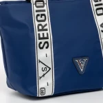 Geanta dama albastra din material textil Armandine