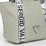 Geanta dama verde deschis din material textil Armandine