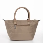 Geanta dama bej inchis din material textil Bernadette