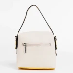 Geanta dama David Jones bej cu galben din material textil Maristella