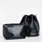 Geanta dama David Jones neagra din piele ecologica Aiza