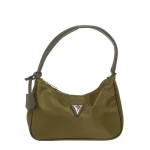 Geanta dama verde din material textil Elfreda