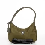 Geanta dama verde din material textil Elfreda