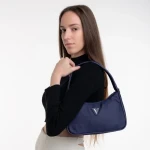 Geanta dama albastra din material textil Elfreda