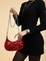 Geanta dama rosie din material textil Ayah