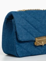Geanta dama albastra deschis din material textil Bansari