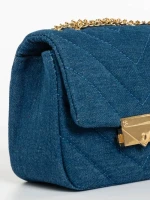 Geanta dama albastra inchis din material textil Bansari