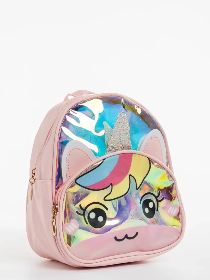 Rucsac copii roz deschis din piele ecologica Hopper