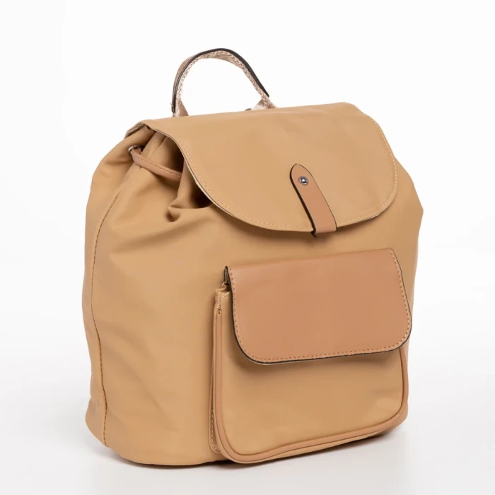 Rucsac dama camel din piele ecologica Erinna