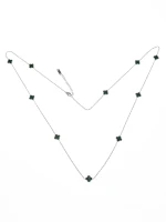 Colier de Dama YP-39 Argintiu-Verde | Mei » meishop.life