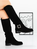 Cizme Dama din piele naturala 52AD3 BLACK | PANTOFUL