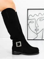 Cizme Dama din piele naturala 52AD3 BLACK | PANTOFUL