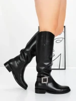 Cizme Dama din piele naturala 52AD3 BLACK | PANTOFUL