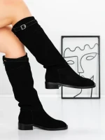 Cizme Dama din piele naturala 52AD6 BLACK | PANTOFUL