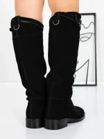 Cizme Dama din piele naturala 52AD6 BLACK | PANTOFUL