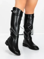 Cizme Dama din piele naturala 52AD6 BLACK | PANTOFUL