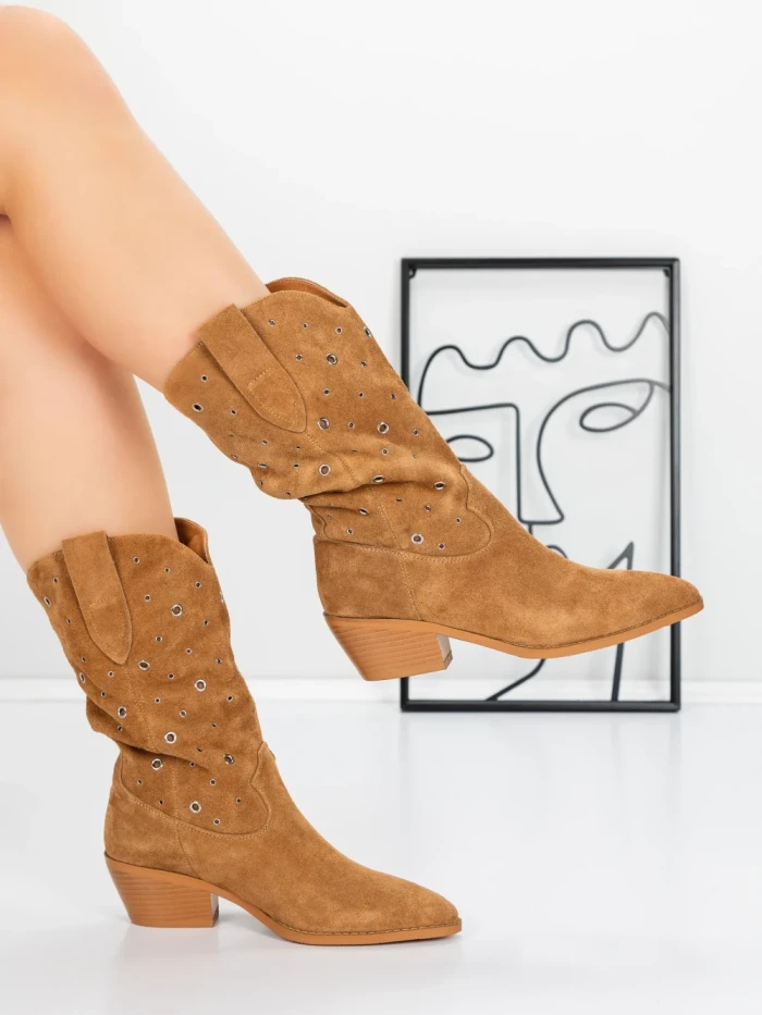 Ciocate Dama din piele naturala 52AD9 YELLOW | PANTOFUL