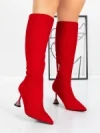 Cizme Dama cu Toc 5XKK66 RED | MEI