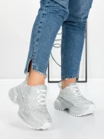 Pantofi Sport Dama cu Platforma 5WL93 WHITE | MEI