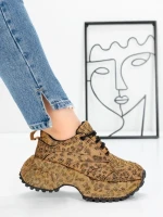 Pantofi Sport Dama cu Platforma 5WL93 LEOPARD PRINT | MEI